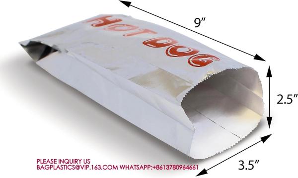 Foil Hot Dog Wrapper, Insulated Grease Resistant Hot Bag Sleeves, Foil Paper Hot Dog Bag