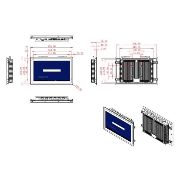 15.6-Inch Compact Android Display for Factory Dashboards and Security Solutions