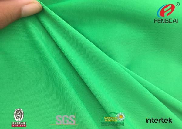 Jacquard verde resistente UV material feito malha do Sportswear da tela do Spandex do poliéster