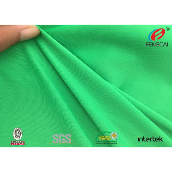 Green Jacquard Knitted Polyester Spandex Fabric Sportswear Material UV Resistant