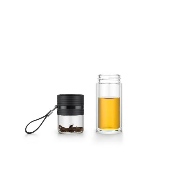 Outdoor Travel Double Wall Glass Tea Infuser Thermos 304 Stainless Steel