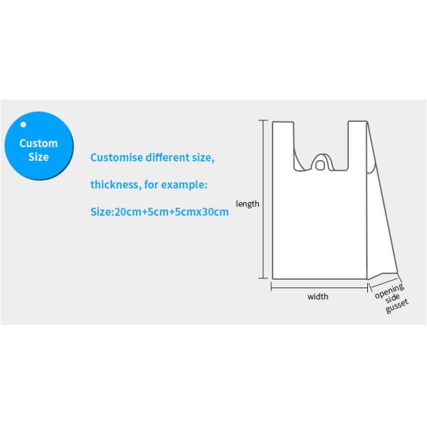 Polythene PBAT Cornstarch Carrier Bags Heat Seal Flexo Printing ROHS Approved