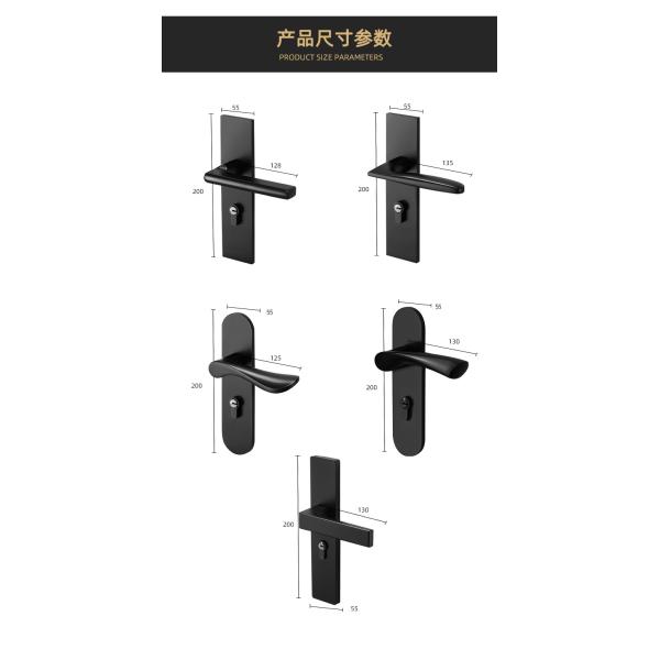 Ручка замка Mortise тела алюминиевой окиси для деревянных дверей