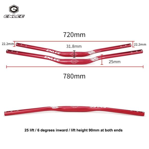 330g/353g Aluminum Alloy Bicycle Handlebar 31.8*720/780mm for Mountain Bike Enthusiasts