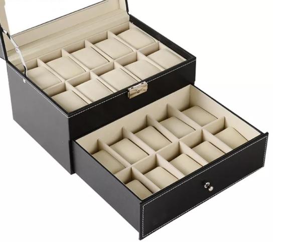 caixas de empacotamento de empacotamento de madeira ISO9001 do relógio da coleção das caixas do MDF 20pcs