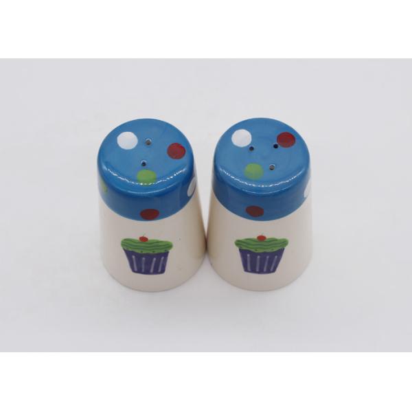 Ice Cream Design Ceramic Salt And Pepper Shakers Hand Painted Strong Dolomite