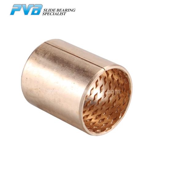 Oil Lubricated CuSn8P PCM 606530M Wrapped Bronze Bushing Thin Wall Through Oil Holes