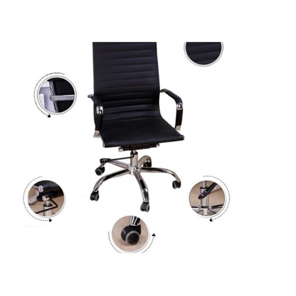 Low Back Black Executive Office Chair For Meeting Room