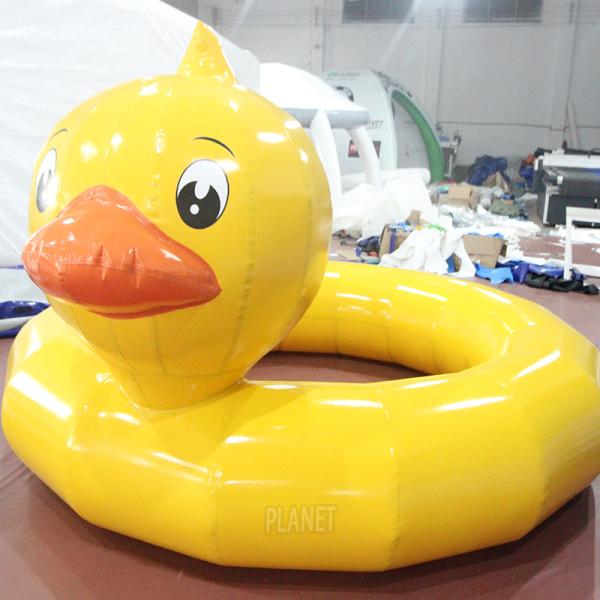 Airtight Outdoor Summer Inflatable Duck Swim Ring Floating Children Inflatable Boat Seat Ring