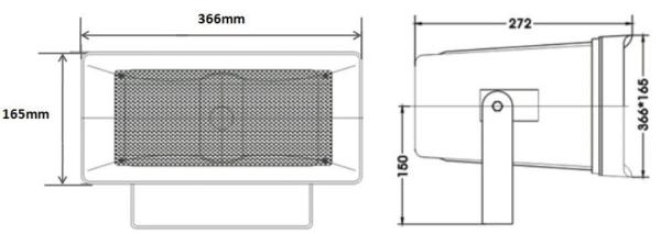 3kg White Outdoor PA Horn Speaker System Waterproof Rustproof