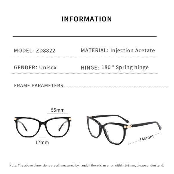 Чистые Handmade стекла ацетата глаза кота с Multi шарнирами цвета 180° гибкими