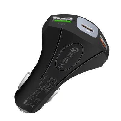 7A 3 USB CAR CHARGER  QC3.0 TYPE-C+ USB Universal Compatible USB CAR CHARGER for all electronics cheap price model 369