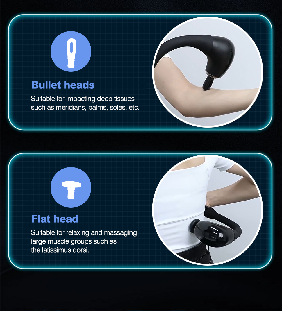 U-Shaped Deep Tissue Vibration Pistola De Masaje Muscle Electric Handheld Fascia Gun Muscle Cordless Body Muscle Massage Gun