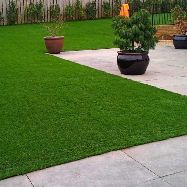 Landscape Artificial Plastic Grass / Artificial Grass Roll Commercial Decoration