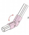 Industrial Die Casting Rotatable Aluminum Tubing Joints with Anodic Oxidation for Assembly Line and Storage Racks