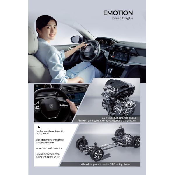 French Peugeot China Dongfeng Peugeot 408 Max 225km/H Petrol Car 5 Seater