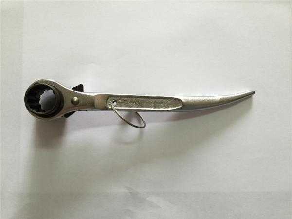 Stainless Steel Carbon Steel Adjustable Ratchet Spanner / Ratchet Handle Wrench