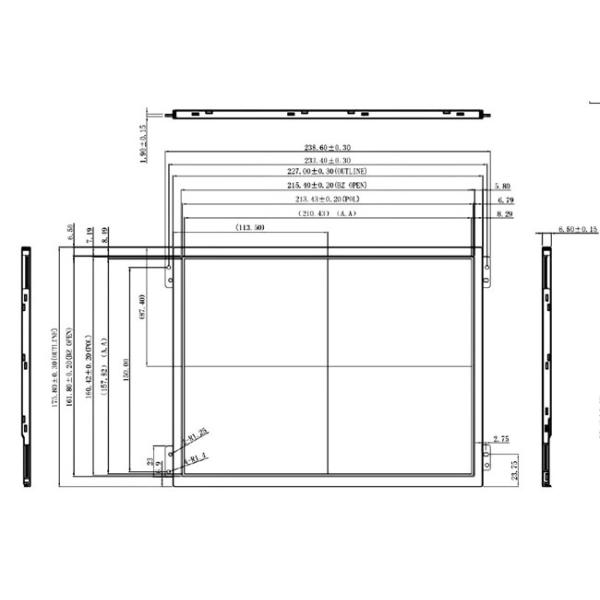10.4 дюймовый промышленный TFT LCD дисплей 1024x768 пикселей LVDS интерфейс 30 пин