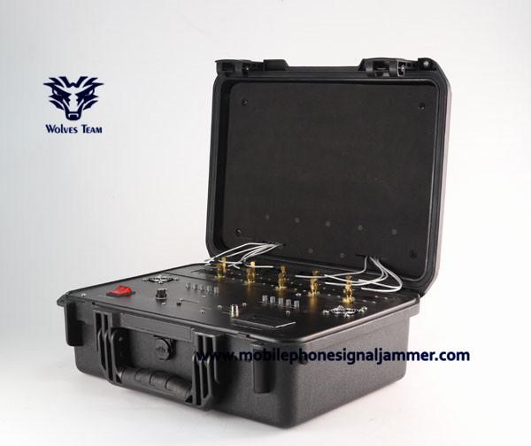 50-500m Range Drone Signal Jammer 6 Bands Prison Phone Signal Blocker WiFi 2.4G 5.8G