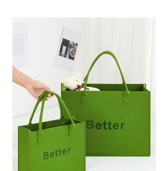 Shopping Felt Bag With Handles Grocery Tote Bags For Grocery Shopping Travel Study Gym Lunch Bag Commuter Handbags Book Storage Bags Eco-Friendly Bags