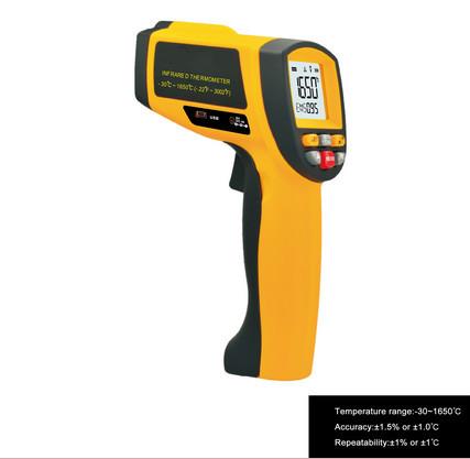 Temperature range -30 ~ 1650℃  Safe Non contact Laser Infrared Thermometer IR1651