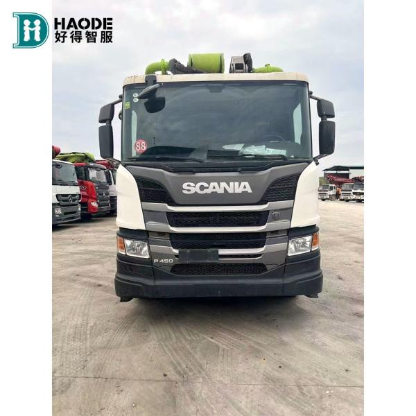Used Truck Mounted Concrete Pump Truck With Scania Chassis 56 Meters