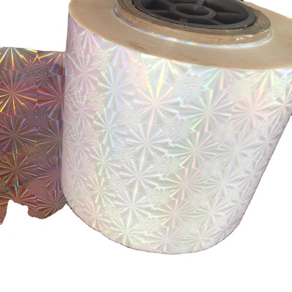 Transparent Holographic Cold Lamination Film 17 Micron Clear Holographic Film For Packaging