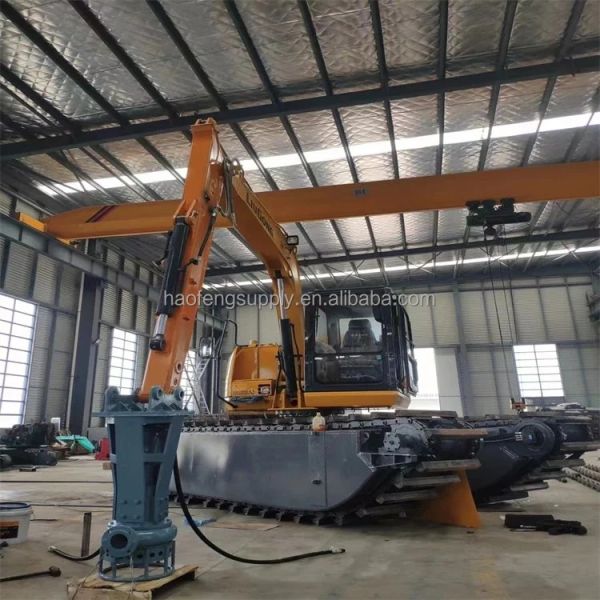 Customized Floating Pontoon Undercarriage for Amphibious Excavator Swamp Marsh Wetlands Conversion Supplier