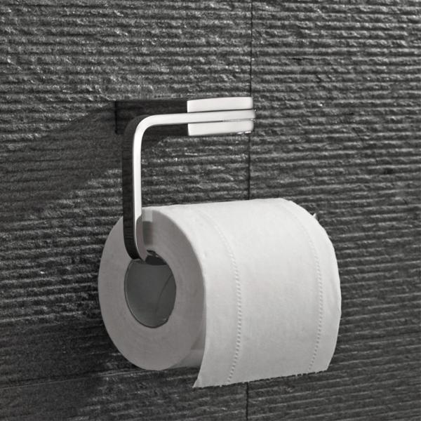 Matte Black Wall Mounted Toilet Roll Storage Durable  For Home Hotel