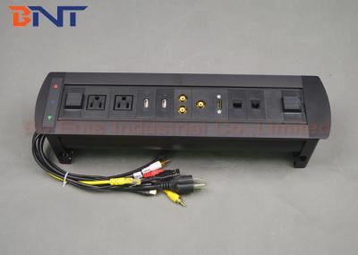 Fios elétricos escondidos Tabletop da conexão do soquete de poder 30cm da rotação da sala de conferências