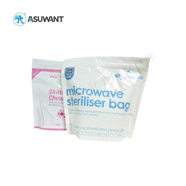 Microwave Steriliser Bag Stand Up Spout Pouch Degradable Lamination With Logo
