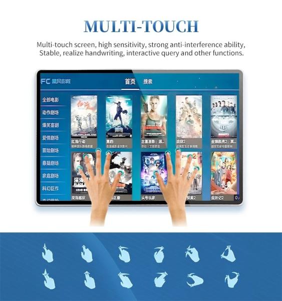 49 Inch Exhibition Hall Interactive Self Service Kiosk Vertical Touch Screen