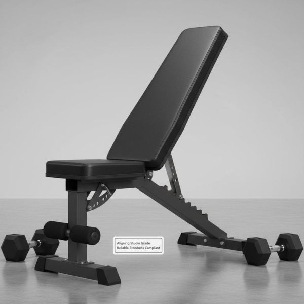 Slim Adjustable Dumbbell Bench U+B8044 Aligning Studio Grade Reliable Standards Compliant