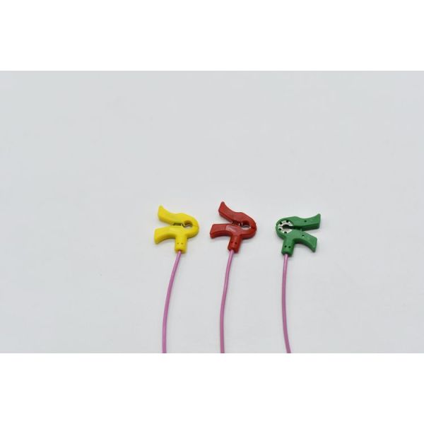 Professional Medical Consumables D Type Newborn Electrode Clip Wire Mini ECG Lead Wires for Newborns