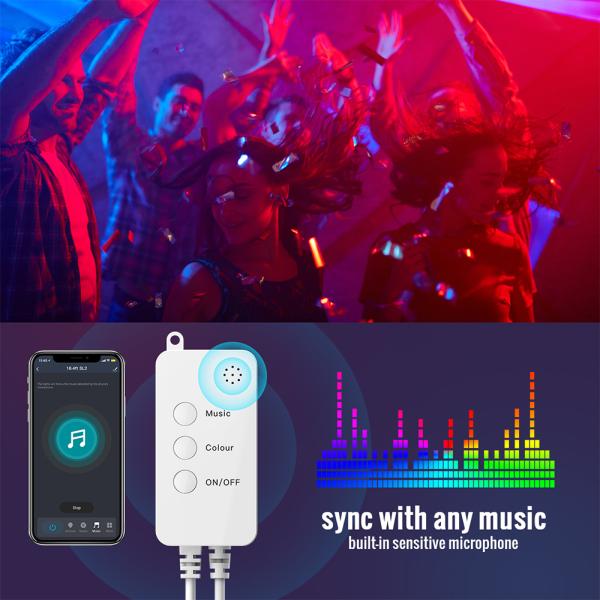 LED Light Strips Bluetooth WIFI Controller Flexible RGB 5050 Decoration BackLight Lamp Night light Luminous String For Bedroom