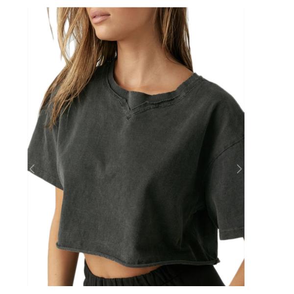 Blank Crop Top Tee Shirt Plain Crop T Shirts For Women