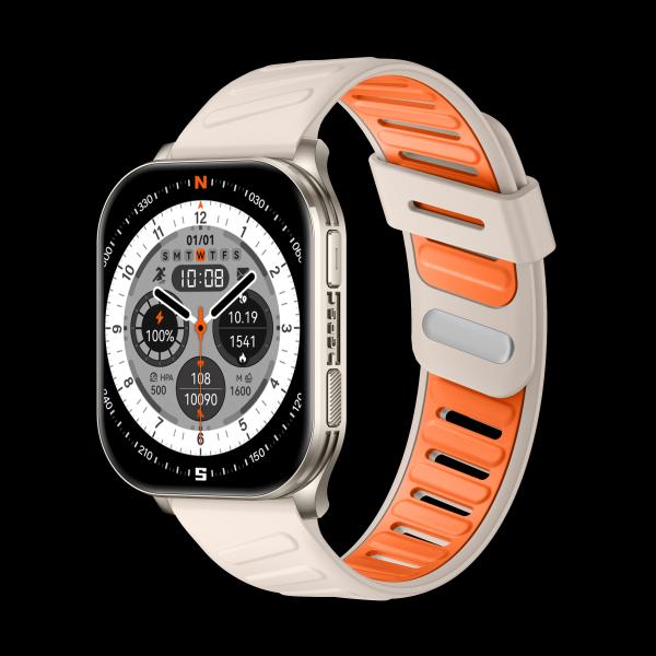 KW329 1.952 GPS Sports Smartwatch with LED Flashlight Offline Maps AI Assistant