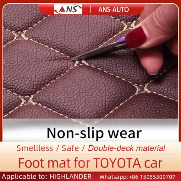 19.69 Inches 6.17 Pounds Toyota Highlander Car Leather Mat For All Weather