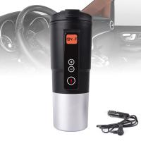 13OZ controle de temperatura caneca de viagem de aquecimento de taça Taça de aquecimento elétrico para café no carro 12V Smart Taça de café LCD display