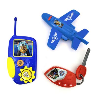 Crianças plásticas Toy Set With Plane Intercom e chaves
