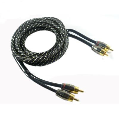 1 ft Silver OFC Copper Cable Double Shielded Car Audio Cable Interconnect With PVC Jacket