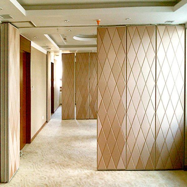 Soundproof Sliding Partition Wall 95mm Thk Leather Cushion Surface