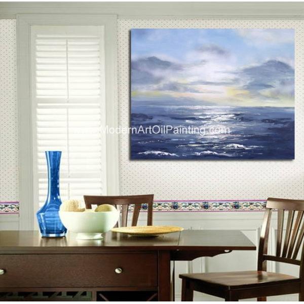 Современные картины искусства стены, картины маслом Seascape нетоксические для орнамента дома