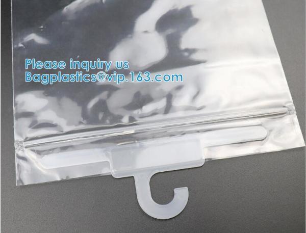 biodegradable Clothes Underwear PVC Packaging Bag With Hook Display Bikini Swimwear Bag, Environmental