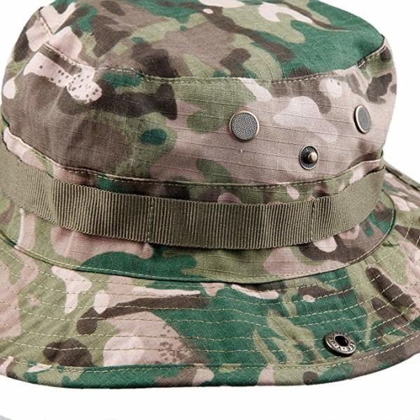 Fishing Hunting Tactical Boonie Hat / Military Camo Bucket Hat With String