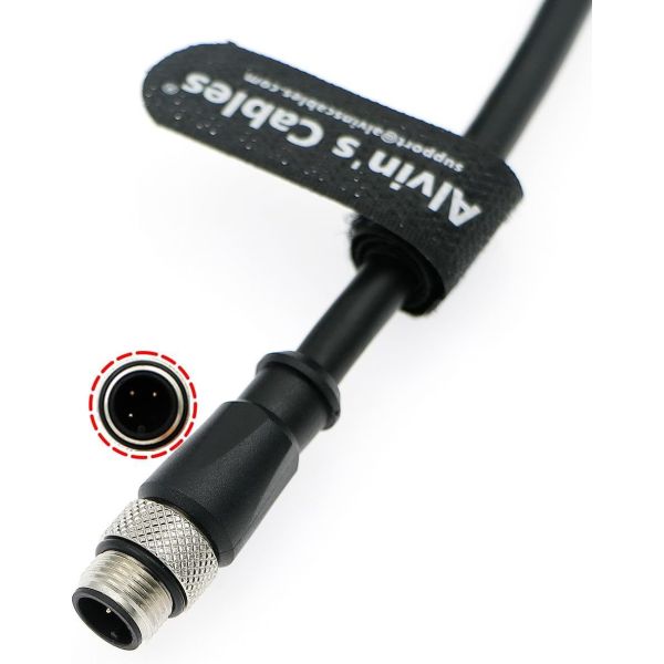 Alvin's Cables M12 A-Code 3 Pin Male to 3 Pin Male Sensor Actuator Cable for Industrial Sensors, Actuators, I/O Modules, High Flex 1m| 3.3ft