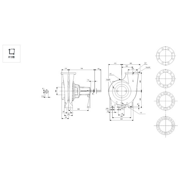Grundfos Nkg Bare Shaft 300-250-350/306 Water Pump Bare Shaft Pump for Industrial Use