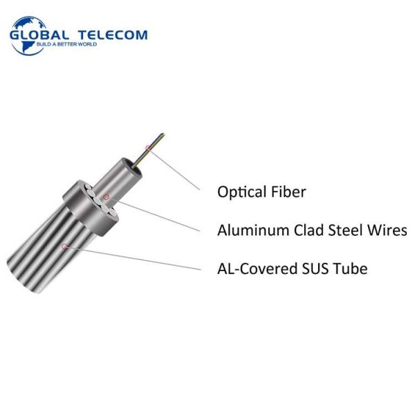 G655 Opgw Fiber Optic Cable , G652D Optical Fiber Composite Overhead Ground Wire