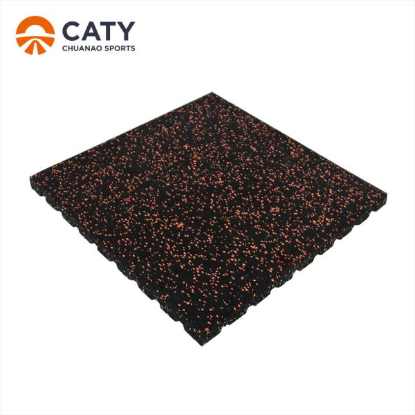 OEM Plancher en caoutchouc de fitness Isolation acoustique Tapis en caoutchouc salle de sport Carreaux en caoutchouc