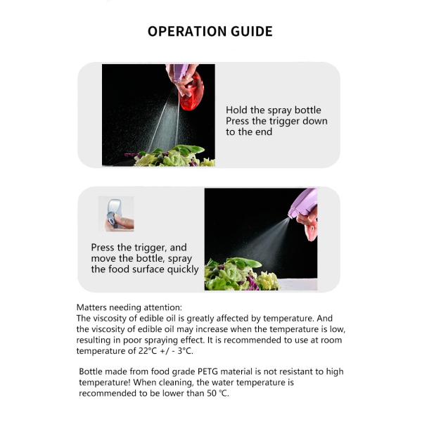 Бутылки брызг пищевого масла Petg качества еды господин Распределитель 280ml Refillable красный